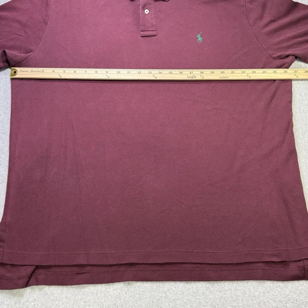 Polo Ralph Lauren Polo Shirt XXL Maroon Classic Fit Vintage Prep Ivy Style - Picture 5 of 7